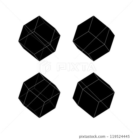 Rhombic dodecahedron vector illustration Rhombic dodecahedron vector illustration 119524445