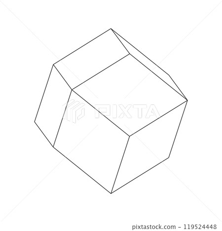 菱形十二面體向量圖 菱形十二面體向量圖 119524448