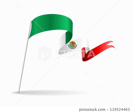 Mexican flag wavy background layout. Vector illustration. Mexican flag wavy background layout. Vector illustration. 119524463
