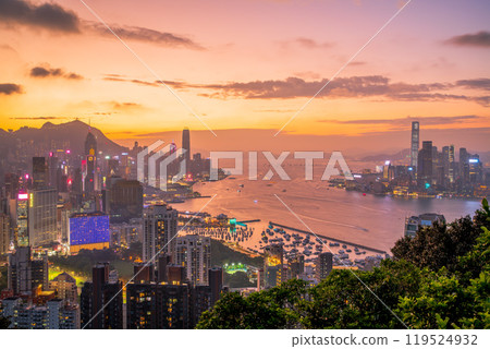 香港宏香樓峰夜景 119524932