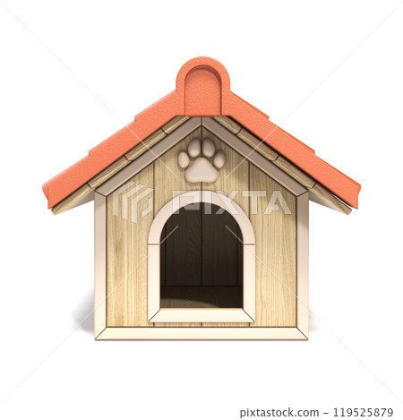 Dog house Front view 3D 119525879