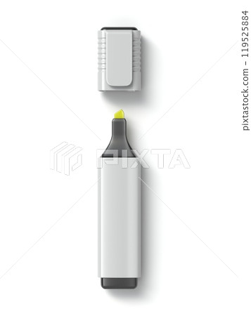 Blue highlighter pen Mock up 3D Blue highlighter pen Mock up 3D 119525884