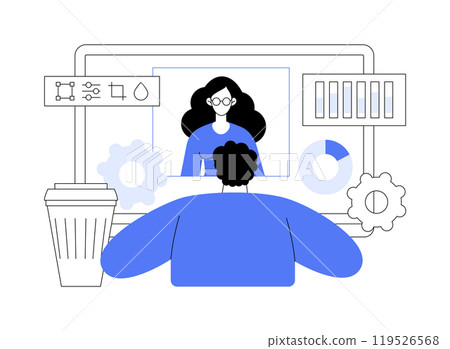 Photo editing software isolated cartoon vector illustrations. 119526568