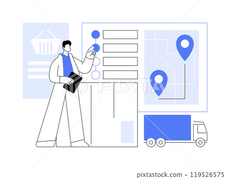 E-Commerce order processing isolated cartoon vector illustrations. 119526575