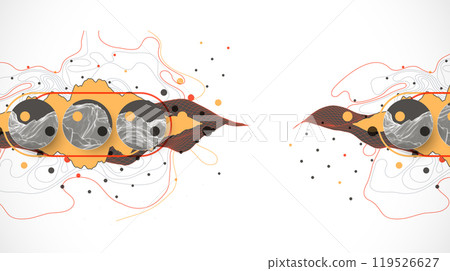 Abstract art wireframe background. Modern science or technology art elements. Surface illustration. Hand made vector. Abstract art wireframe background. Modern science or technology art elements. Surface illustration. Hand made vector. 119526627