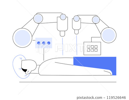 Surgical robot isolated cartoon vector illustrations. 119526646