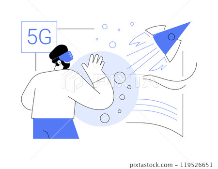 Immersive entertainment isolated cartoon vector illustrations. 119526651