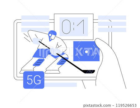 5G sports broadcasting isolated cartoon vector illustrations. 5G sports broadcasting isolated cartoon vector illustrations. 119526653
