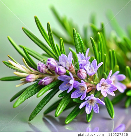 close up of purple flowers 119527226