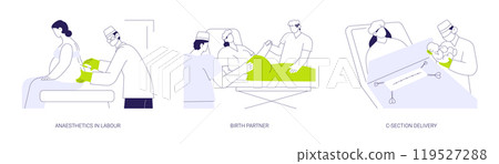 Labour abstract concept vector illustrations. 119527288