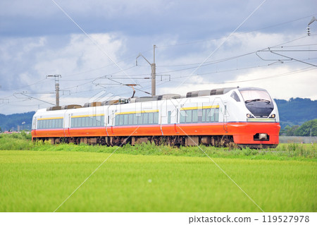 Ou Main Line, Namioka-Kita Tokiwa, JR East, E751 series, N102 train (Aomori), Tsugaru Ou Main Line, Namioka-Kita Tokiwa, JR East, E751 series, N102 train (Aomori), Tsugaru 119527978