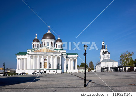 Majestic Resurrection Cathedral on Sunny Morning in Arzamas 119528143