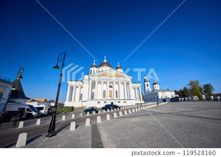 Majestic Resurrection Cathedral on Sunny Morning in Arzamas 119528160