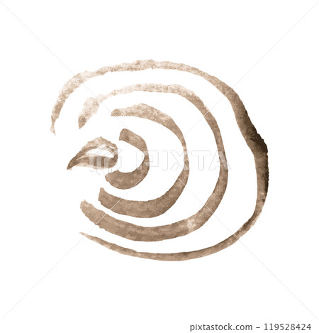 Brown watercolor blot background. Brush stroke abstract shape 119528424