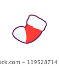 Cute Christmas socks illustration 119528714
