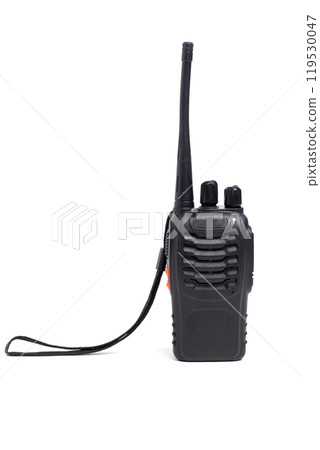 portable radio Walkie-talkie isolated on white 119530047
