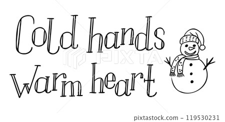Winter hand drawn lettering for Christmas banner Winter hand drawn lettering for Christmas banner 119530231