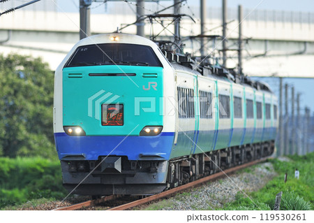 Uetsu Main Line Iwafune-machi - Murakami JR East 485 series R21 train + additional unit (Niigata) Inaho 119530261