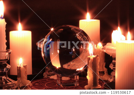 Fortune telling 1 Candle and crystal ball fortune telling 119530617