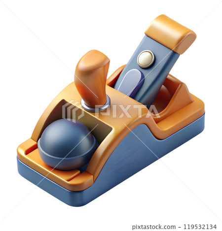 Old jack plane isolated on a white background 119532134