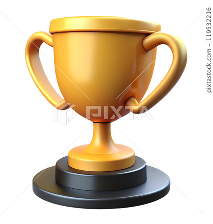 3d Gold cup on white background 3d Gold cup on white background 119532216
