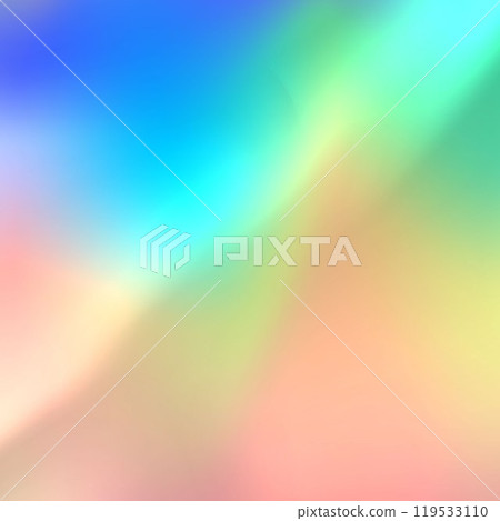 Vector illustration holographic background with bright iridescences of blue, orange, green and yellow colors 119533110