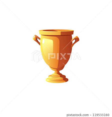 Vector illustration of a shiny gold cup symbolizing victory on a white background. Vector illustration of a shiny gold cup symbolizing victory on a white background. 119533160