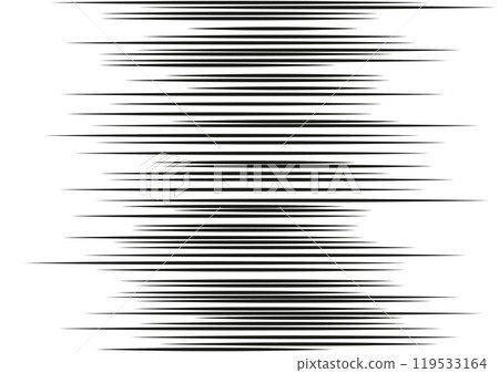 Manga effect with horizontal motion or sound lines in black and white. Vector illustration. Manga effect with horizontal motion or sound lines in black and white. Vector illustration. 119533164