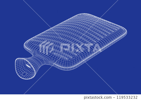 3d model of rubber hot water bottle 119533232