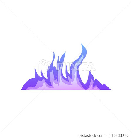 Vector illustration with the image of an elongated border of fantasy fire effect in purple color. Vector illustration with the image of an elongated border of fantasy fire effect in purple color. 119533292