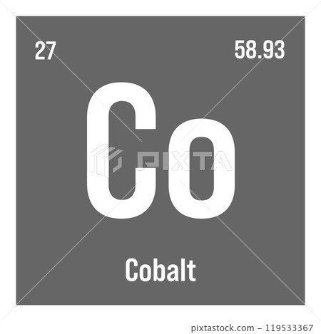 Chlorine, Cl, periodic table element with name, symbol, atomic number and weight. Halogen with various industrial uses, such as in water treatment, plastics, and as a component of many household 119533367