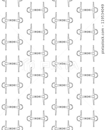 Vector seamless pattern of equestrian bit Vector seamless pattern of equestrian bit 119534049