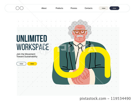 Creative Workspace: Video Conference, modern flat vector concept illustration of person engaging in virtual business meeting Connectivity, collaboration, digital interaction, remote work, productivity Creative Workspace: Video Conference, modern flat vector concept illustration of person engaging in virtual business meeting Connectivity, collaboration, digital interaction, remote work, productivity 119534490