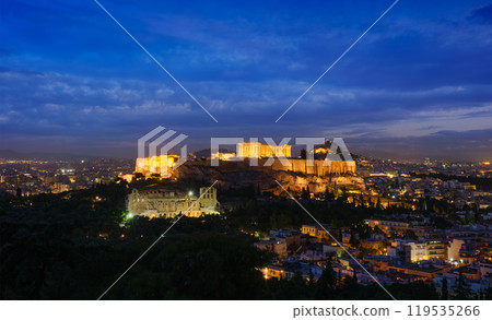 Iconic Parthenon Temple at the Acropolis of Athens, Greece 119535266