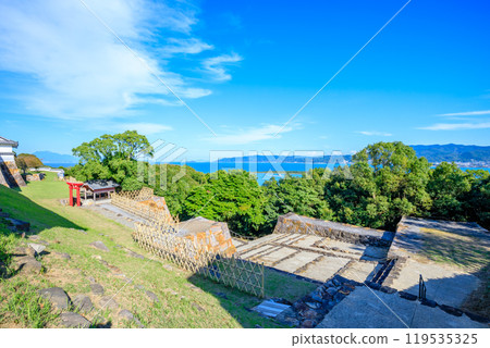 熊本縣天草郡秋天的富岡城跡 119535325