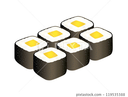 Delicious looking sushi rolls 119535388
