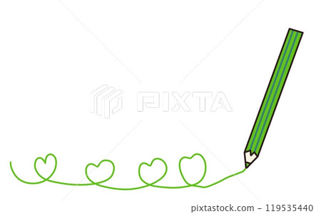 Simple green pencil illustration 119535440