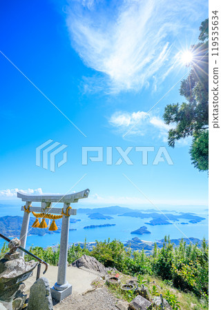 秋天的熊本縣天草市的倉竹神社 秋天的熊本縣天草市的倉竹神社 119535634