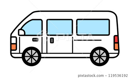 Side of a white wagon Side of a white wagon 119536192