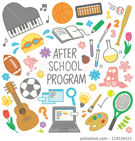 春季課程插畫素材圖示集時尚 119536521