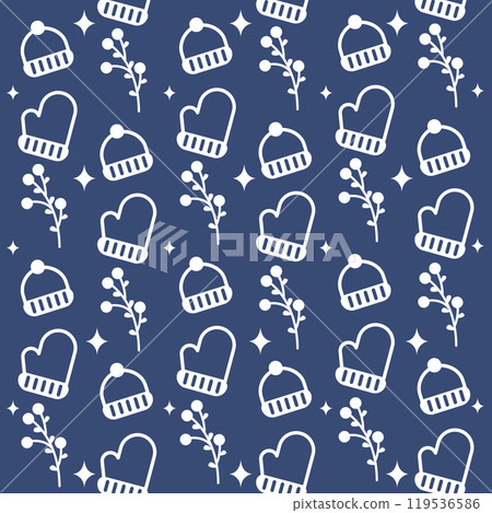 Winter icons Pattern background Vector 119536586