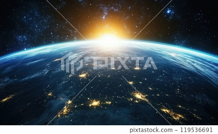 Global Communication System And The World Wide Web: A View Of Earth At Night From Space With Illuminated Lines Representing Connectivity In Business And Finance. Technologies And Communications. Global Communication System And The World Wide Web: A View Of Earth At Night From Space With Illuminated Lines Representing Connectivity In Business And Finance. Technologies And Communications. 119536691