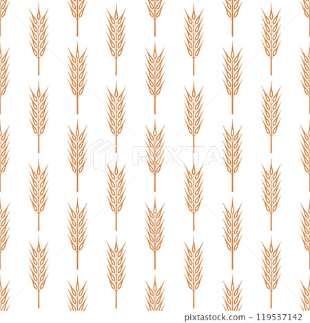Vector Seamless Pattern with Agriculture Wheat and Cereal Ears. Organic Wheat, Rice Ear Design Template. Bread, Beer Packaging, Farming, Organic Food Concepts Vector Seamless Pattern with Agriculture Wheat and Cereal Ears. Organic Wheat, Rice Ear Design Template. Bread, Beer Packaging, Farming, Organic Food Concepts 119537142