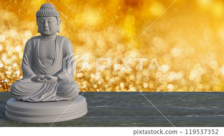 The buddha for religion or background concept 3d rendering. 119537352