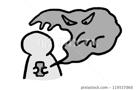 搜尋結果中手寫的一個拿著手機的人即將被怪物攻擊的插圖 搜尋結果中手寫的一個拿著手機的人即將被怪物攻擊的插圖 119537868