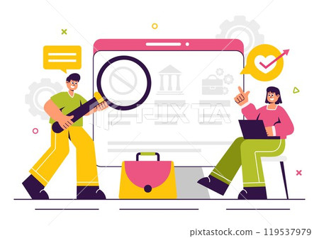 Vector illustration of an NGO or Non-Governmental Organization to Address Specific Social and Political Needs in a Flat Style Cartoon Background 119537979