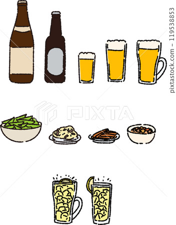 Sake and snack set Sake and snack set 119538853