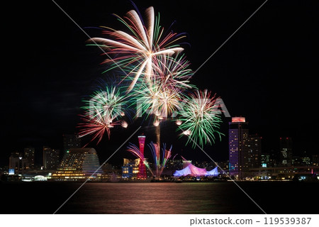 Minato Kobe Maritime Fireworks Festival at Kobe Port in Chuo Ward, Kobe City Minato Kobe Maritime Fireworks Festival at Kobe Port in Chuo Ward, Kobe City 119539387