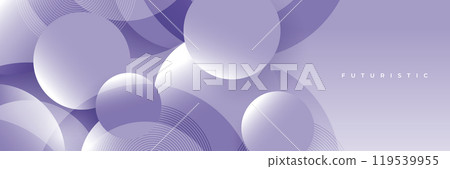 Modern Abstract White and Purple Background with Circle Shapes in Futuristic Concept 119539955