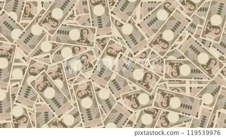 Background of the new 10,000 yen bills scattered all over the place Background of the new 10,000 yen bills scattered all over the place 119539976